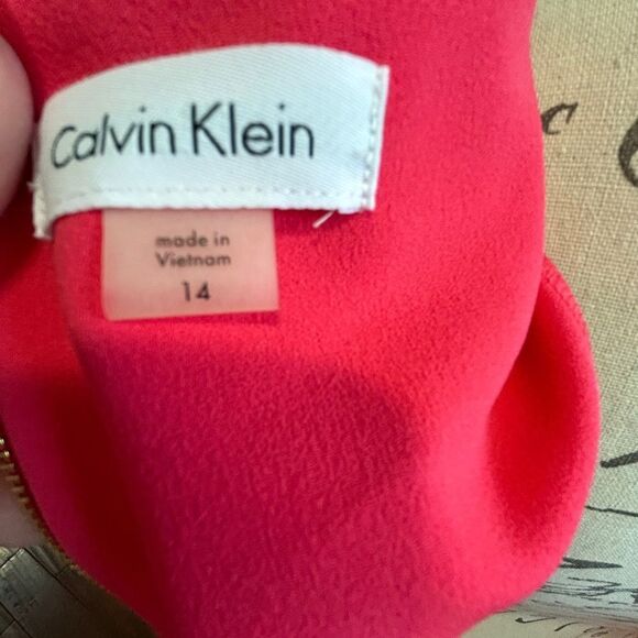 EUC Calvin Klein Ruffled Sleeve Sheath Dress - Picture 7 of 8